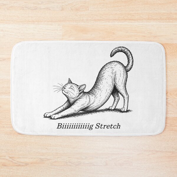 Item preview, Big Stretch Cute Funny Cat Stretching designed and sold by Eh Plus Designs.