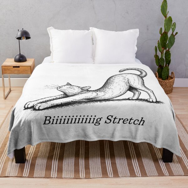 Item preview, Big Stretch Cute Funny Cat Stretching designed and sold by Eh Plus Designs.