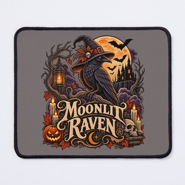 Item preview, Moonlit Raven Gothic Halloween Full Moon Vintage Design designed and sold by mocci10.