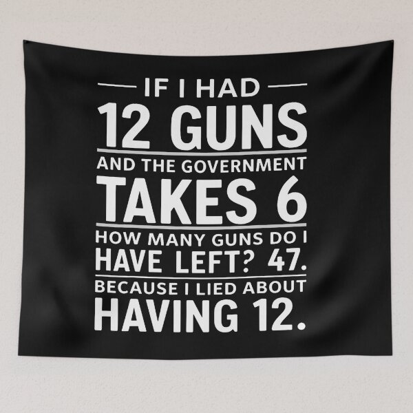 Item preview, Funny Second Amendment Math 12 Guns Government designed and sold by HaytamShop.