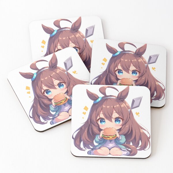 Item preview, Mihono Bourbon Uma Musume Pretty Derby Chibi Kawaii Burger Sweet Anime Girl Moment designed and sold by Dashsopaner.