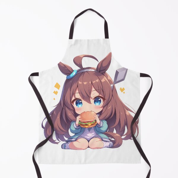 Item preview, Mihono Bourbon Uma Musume Pretty Derby Chibi Kawaii Burger Sweet Anime Girl Moment designed and sold by Dashsopaner.