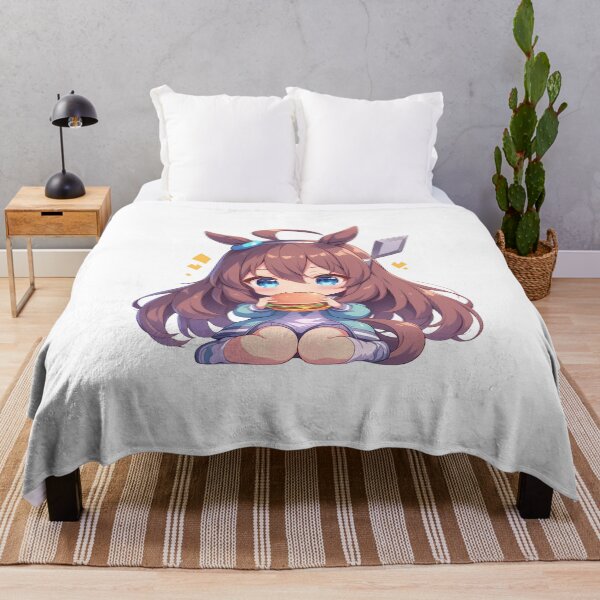 Item preview, Mihono Bourbon Uma Musume Pretty Derby Chibi Kawaii Burger Sweet Anime Girl Moment designed and sold by Dashsopaner.