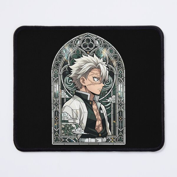 Item preview, Sanemi Shinazugawa Demon Slayer Stained Glass Noble Wind Portrait designed and sold by mildaclairmo.