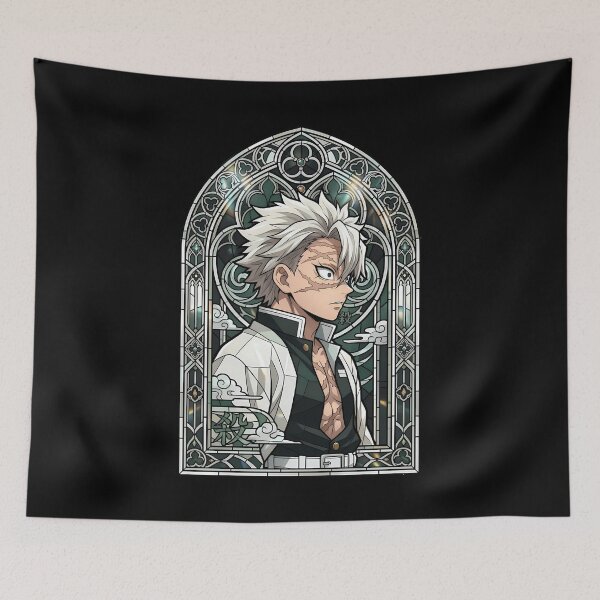 Item preview, Sanemi Shinazugawa Demon Slayer Stained Glass Noble Wind Portrait designed and sold by mildaclairmo.