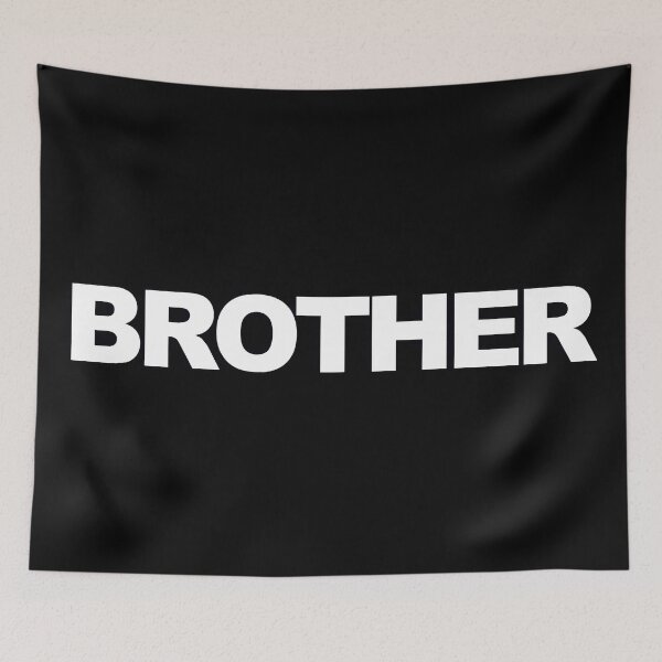 Item preview, BROTHER — White Minimal Bold Type Statement designed and sold by WORDPAUSE.