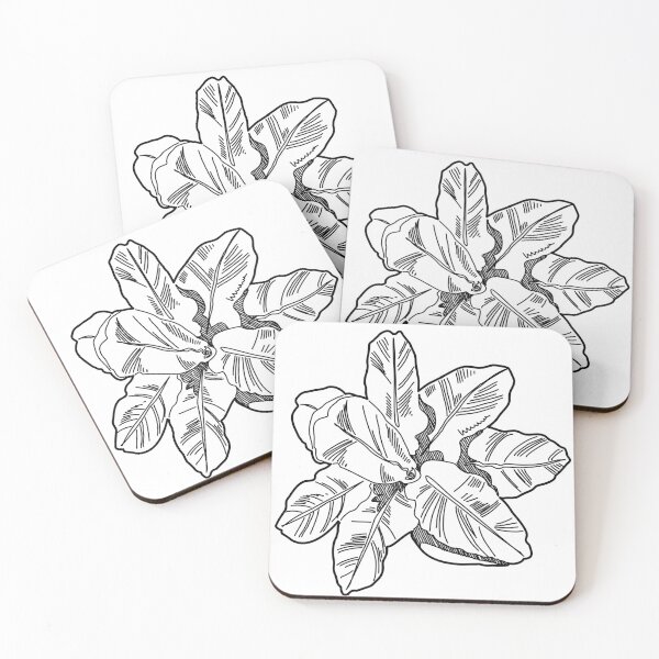 Item preview, Plant top view landscape plan symbol hand drawn broadleaf tropical foliage sketch for architectural site design designed and sold by zanaxxer.