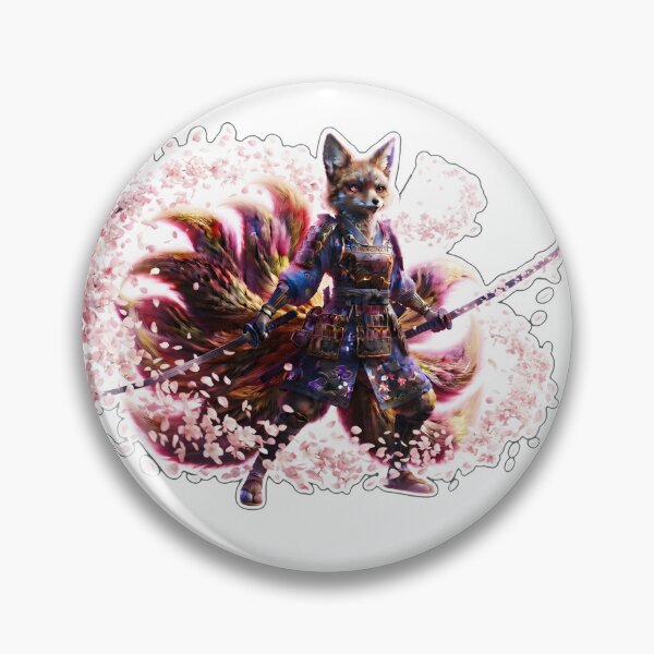 Item preview, Crimson Blossom Kitsune Samurai designed and sold by DraysDesigns.