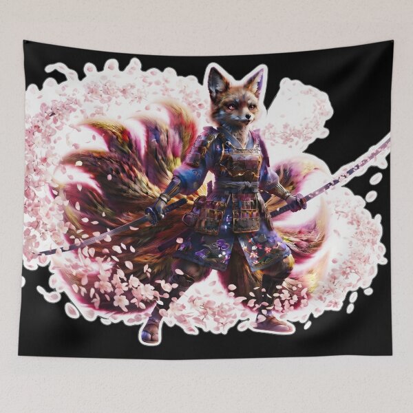 Item preview, Crimson Blossom Kitsune Samurai designed and sold by DraysDesigns.