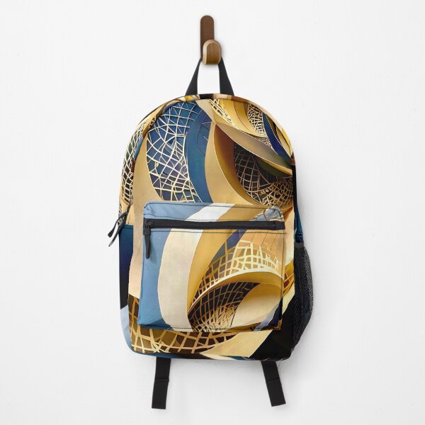 Item preview, Intricate Geometric Gold and Blue Design designed and sold by Vicky Brago-Mitchell®.