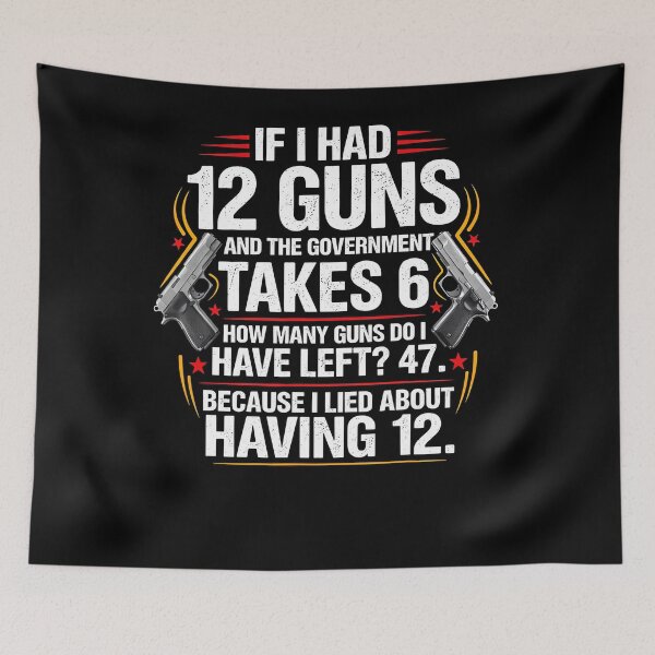 Item preview, Funny Second Amendment Math 12 Guns Government designed and sold by HaytamShop.