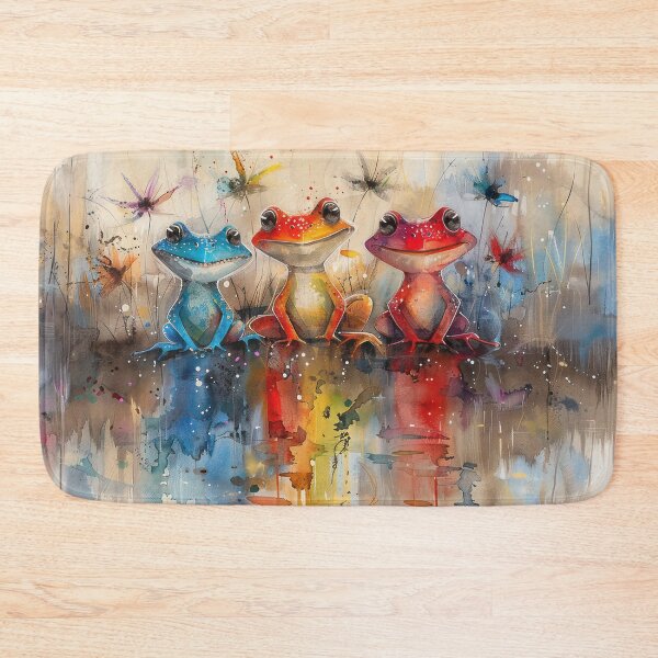 Item preview, Three Frogs and a Summer Day designed and sold by NeoNebulaArt.