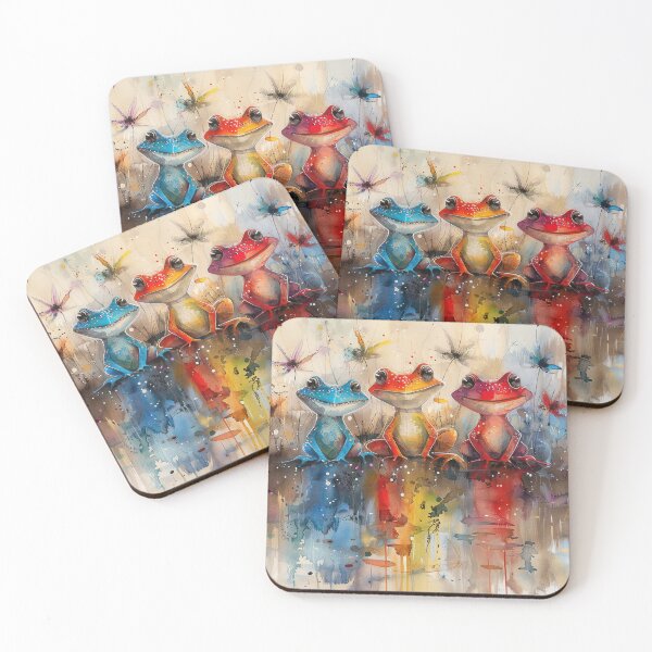 Item preview, Three Frogs and a Summer Day designed and sold by NeoNebulaArt.