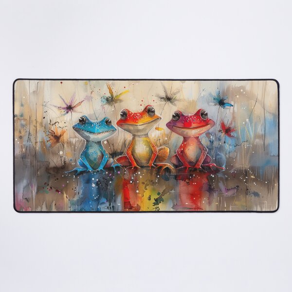 Item preview, Three Frogs and a Summer Day designed and sold by NeoNebulaArt.