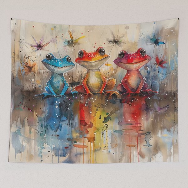 Item preview, Three Frogs and a Summer Day designed and sold by NeoNebulaArt.