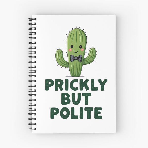 Item preview, Cute cactus wearing a bow tie with Prickly But Polite text designed and sold by Prints by Mat.