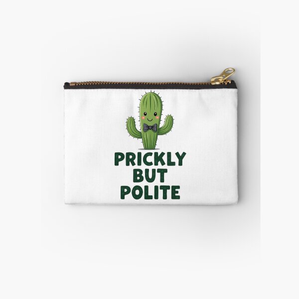 Item preview, Cute cactus wearing a bow tie with Prickly But Polite text designed and sold by Prints by Mat.