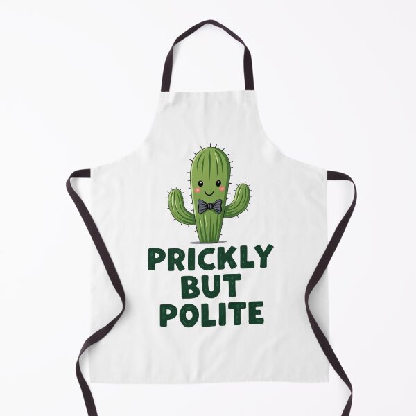 Item preview, Cute cactus wearing a bow tie with Prickly But Polite text designed and sold by Prints by Mat.