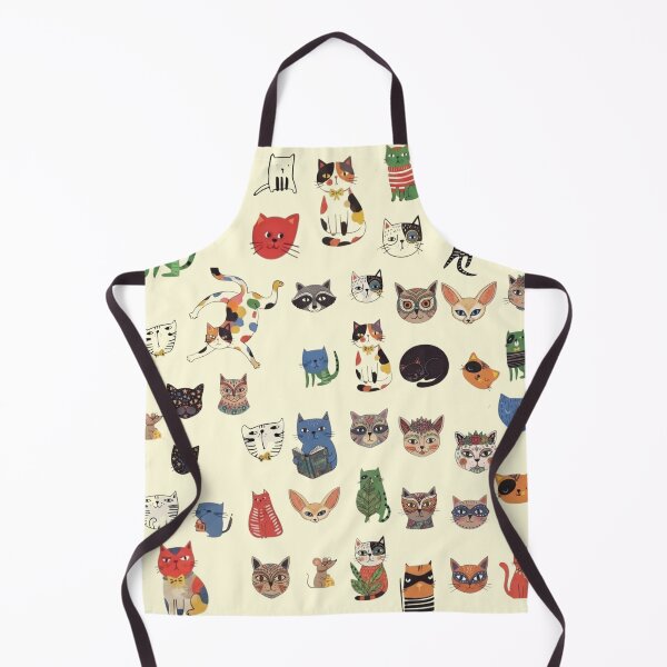 Item preview, Whimsical Colorful Cats Pattern Design designed and sold by ArtivoNest.