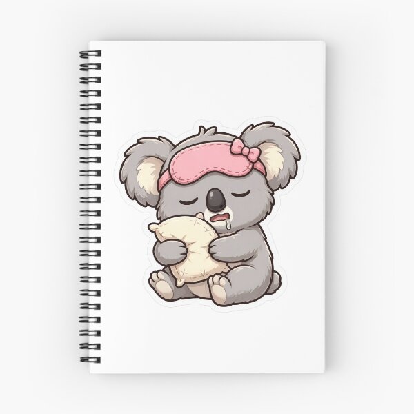 Item preview, Cute Sleepy Koala Sticker - Kawaii Lazy Koala with Pink Sleep Mask designed and sold by Ala'Salem| Cute Characters, Real Moods.