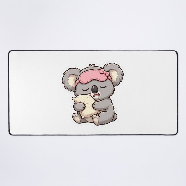 Item preview, Cute Sleepy Koala Sticker - Kawaii Lazy Koala with Pink Sleep Mask designed and sold by Ala'Salem| Cute Characters, Real Moods.
