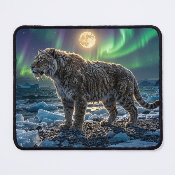 Item preview, Saber-Toothed Tiger Prowls an Arctic Shore designed and sold by Tridentulus.
