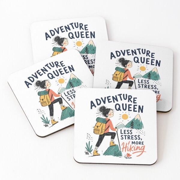 Item preview, Adventure Queen, Less Stress, More Hiking designed and sold by PrintSparkDesigns.