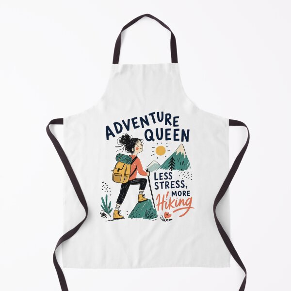 Item preview, Adventure Queen, Less Stress, More Hiking designed and sold by PrintSparkDesigns.
