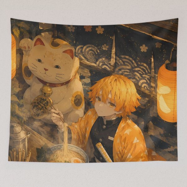 Item preview, Zenitsu Agatsuma Demon Slayer Cozy Ramen Lantern Evening designed and sold by Dashsopaner.