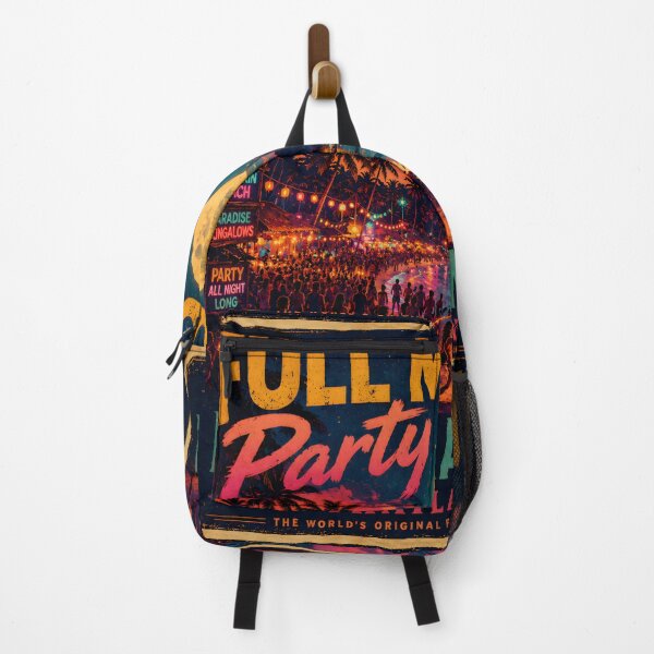 Item preview, KOH PHANGAN – Full Moon Party Retro Sunset Poster designed and sold by Spirit of Siam.