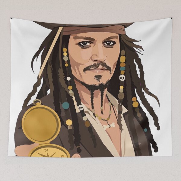 Item preview,  Pirate Captain With Dreadlocks Holding Golden Compass designed and sold by Surviving Monday Club.
