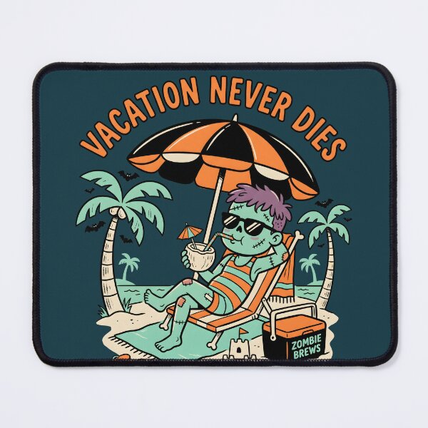 Item preview, "Vacation Never Dies" Zombie Beach Halloween Design designed and sold by Sea Gem.