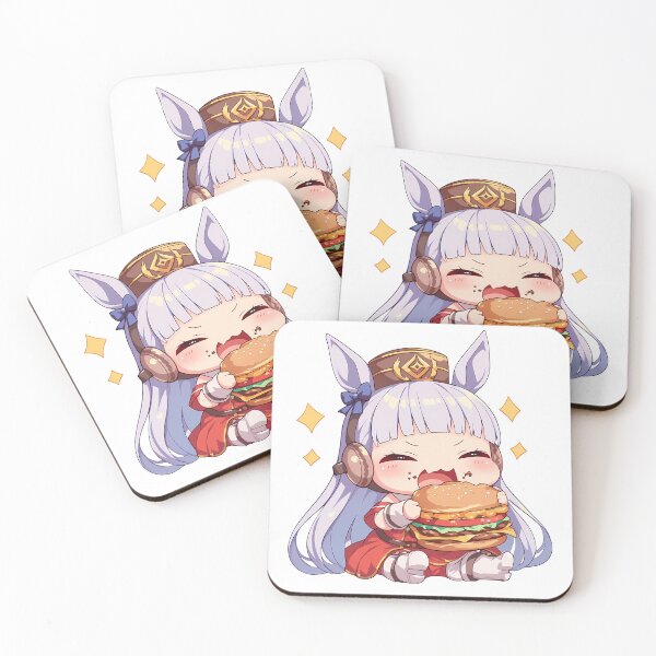 Item preview, Gold Ship Uma Musume Pretty Derby Chibi Kawaii Burger Joyful Anime Girl Snack designed and sold by Dashsopaner.