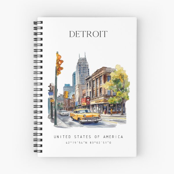 Item preview, Detroit Watercolor Poster – USA Travel Art designed and sold by LanaMeyers.