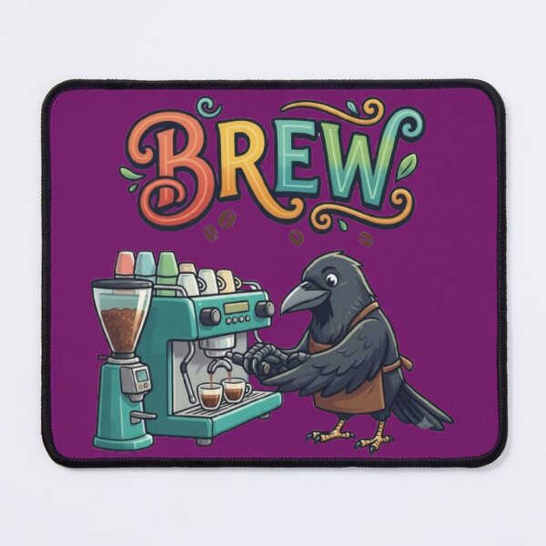 Item preview, Crow Barista at Work designed and sold by Northern Glow Art.