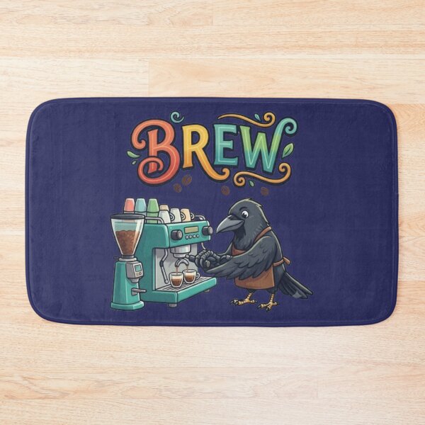 Item preview, Crow Barista at Work designed and sold by Northern Glow Art.