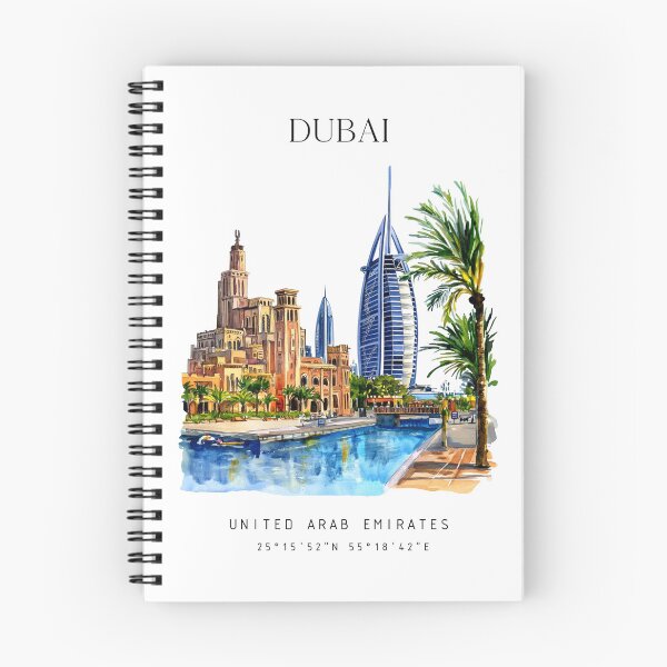 Item preview, Dubai Watercolor Poster – UAE Travel Art designed and sold by LanaMeyers.