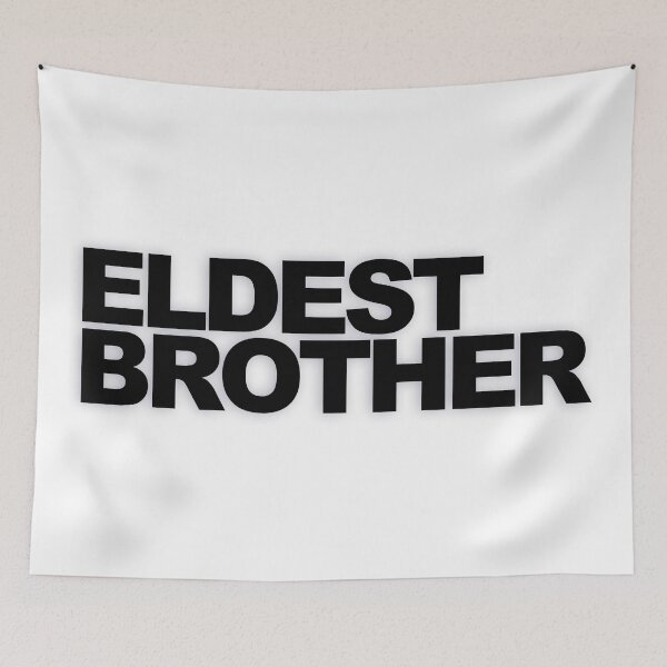 Item preview, ELDEST BROTHER — Black Minimal Bold Type Statement designed and sold by WORDPAUSE.