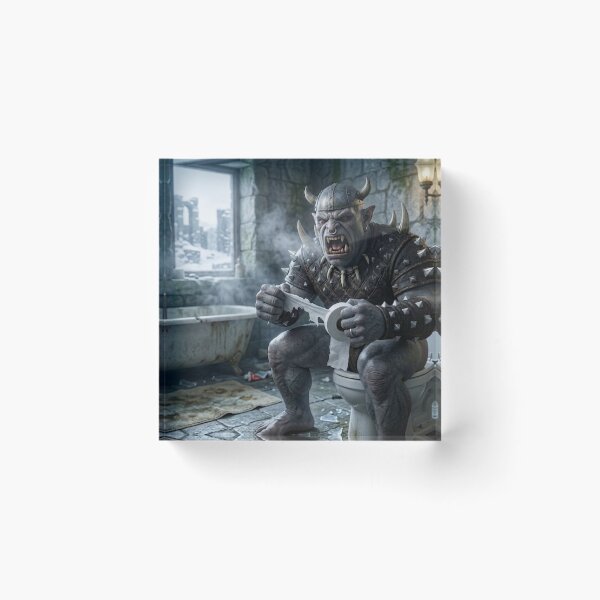 Item preview, Orc sitting in the bathroom designed and sold by cpecana.