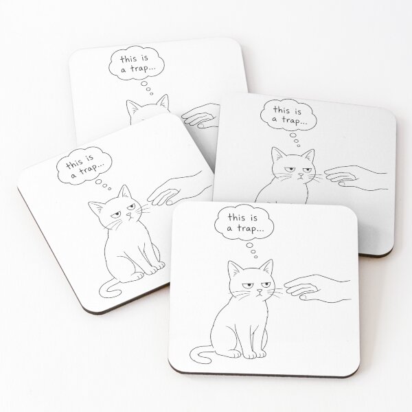 Item preview, 「これは罠だ…」警戒にゃん designed and sold by nyankojikan.