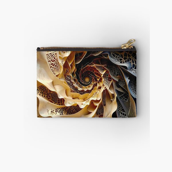 Item preview, Intricate Spiral Design in Gold and Obsidian  designed and sold by Vicky Brago-Mitchell®.