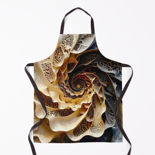 Item preview, Intricate Spiral Design in Gold and Obsidian designed and sold by Vicky Brago-Mitchell®.
