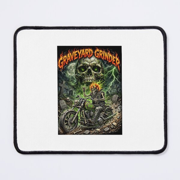 Item preview, GRAVEYARD GRINDER - WWA Edition Skeleton Biker Chopper designed and sold by WeirdWheeledArt.
