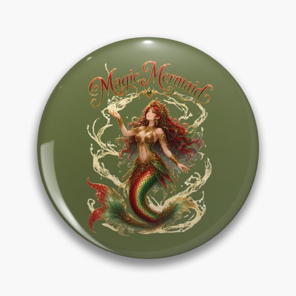Item preview, Magic Mermaid - Golden Fantasy Siren Art designed and sold by digitalbob60.