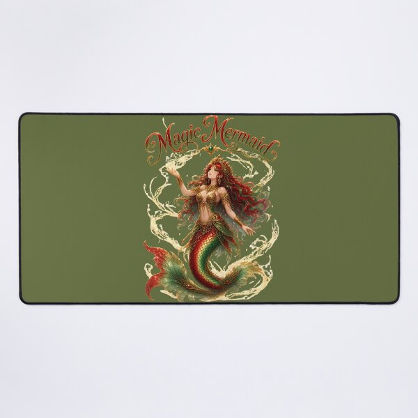 Item preview, Magic Mermaid - Golden Fantasy Siren Art designed and sold by digitalbob60.