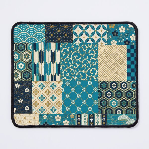 Item preview, Turquoise Harmony | Japanese Patchwork Pattern designed and sold by lbl-shop.