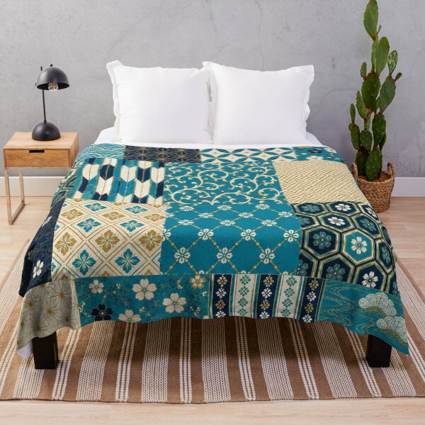 Item preview, Turquoise Harmony | Japanese Patchwork Pattern designed and sold by lbl-shop.