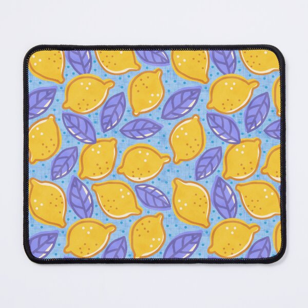 Item preview, Lemon Pattern Blue Purple Leaves designed and sold by Zaya_art.