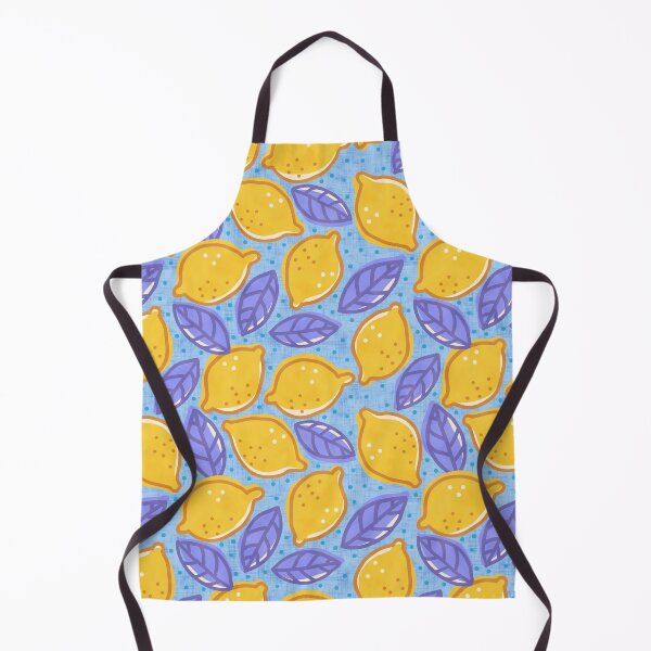 Item preview, Lemon Pattern Blue Purple Leaves designed and sold by Zaya_art.