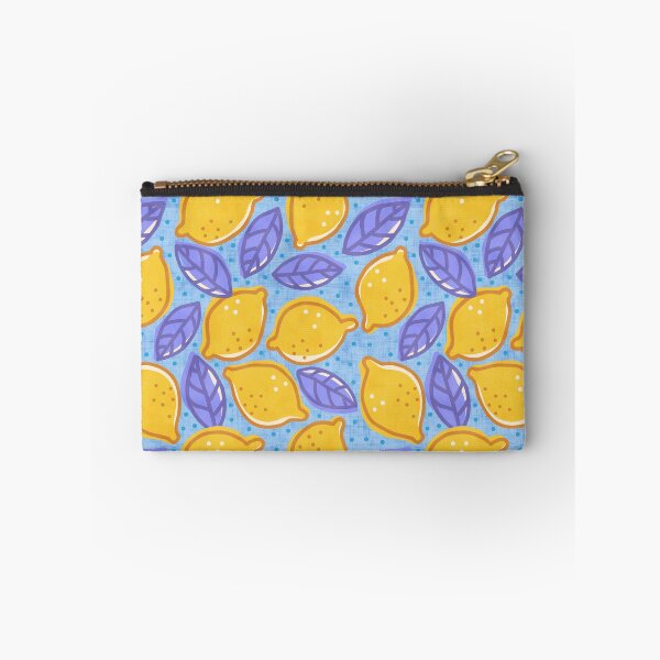 Item preview, Lemon Pattern Blue Purple Leaves designed and sold by Zaya_art.